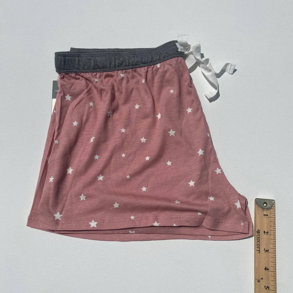 NWT PJ Salvage Star Print Cotton Blend Pajama Shorts in Rose (Sz L)